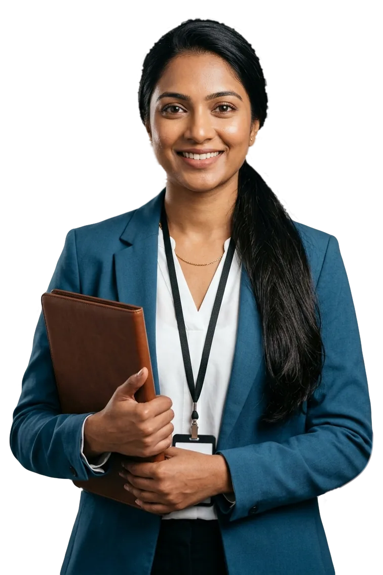 Illustration of a bank aspirant (AI-generated, symbolic)