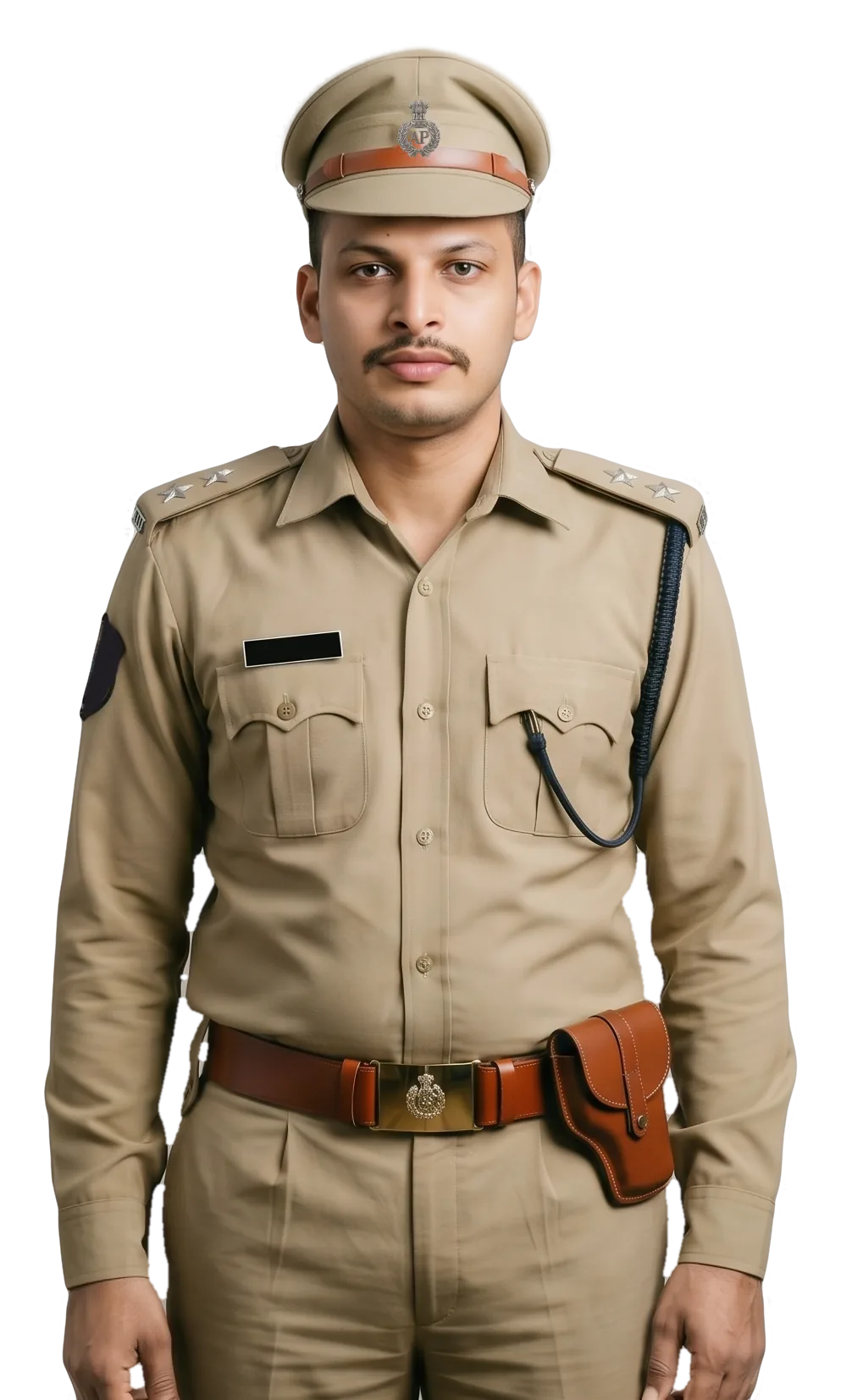 Illustration of a police aspirant (AI-generated, symbolic)